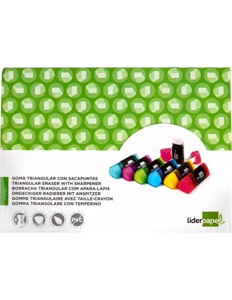 Goma de borrar liderpapel triangular con...