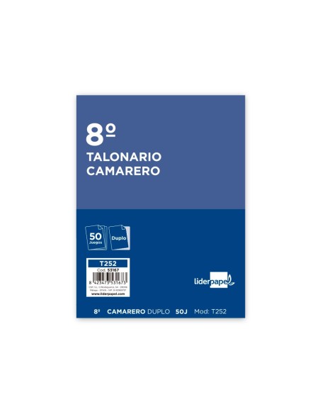 Talonario liderpapel camarero 8º original y...