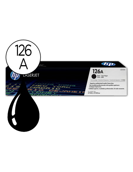 Toner hp laserjet cp1025 mfp m175a ce310a negro -1200 pag-