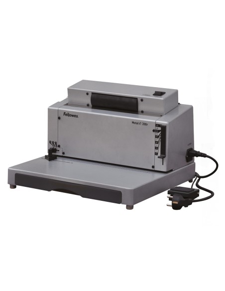 Encuadernadora electrica para espiral fellowes e-200r perfora 20 h encuaderna hasta 450 h paso 5:1