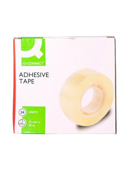 Cinta adhesiva q-connect transparente 33 mt x...