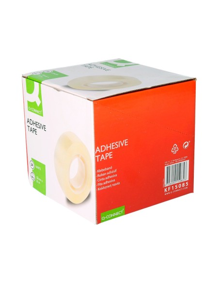 Cinta adhesiva q-connect transparente 33 mt x...