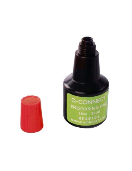 Tinta tampon q-connect rojo bote 28 ml