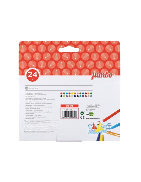 Rotulador liderpapel jumbo caja de 24 unidades...