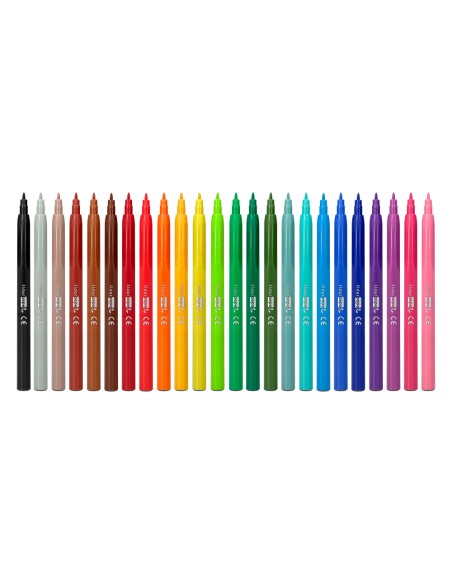 Rotulador liderpapel slim caja de 24 unidades colores surtidos