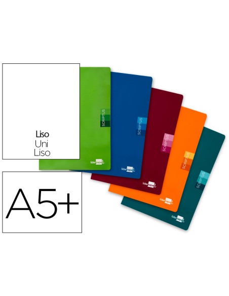 Libreta liderpapel scriptus a5 plus 48 hojas 90g/m2 liso sinmargen