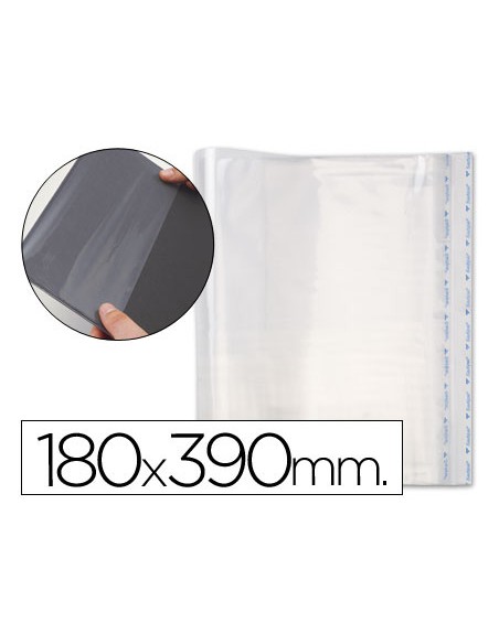 Forralibro pp ajustable adhesivo 180x390mm