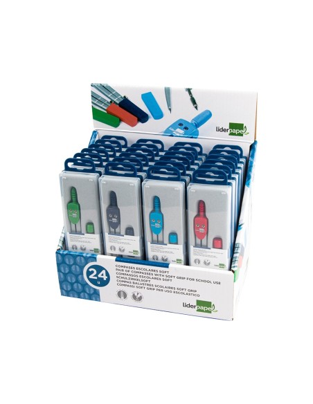 Compas liderpapel con mango extra soft colores...