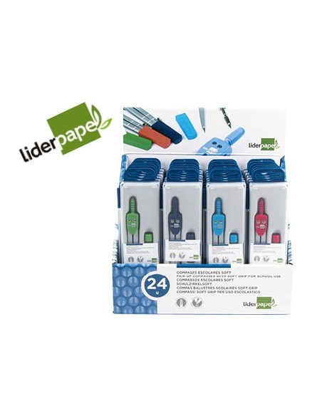 Compas liderpapel con mango extra soft colores...