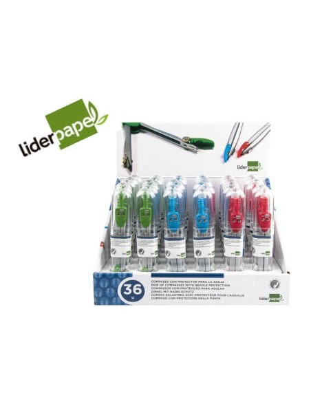 Compas liderpapel con protector de punta...