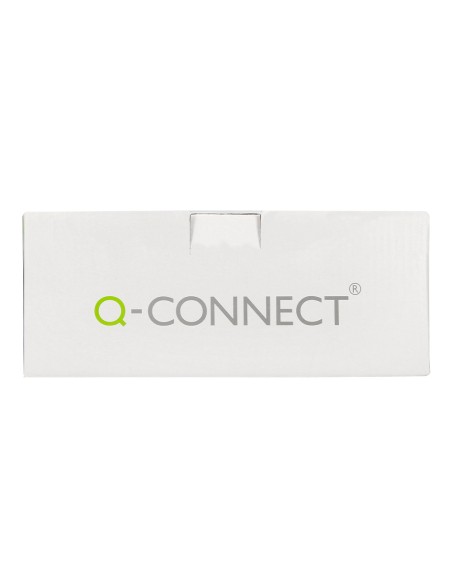 Encuadernador fastener q-connect plastico d-clips color rojo caja de 100 unidades