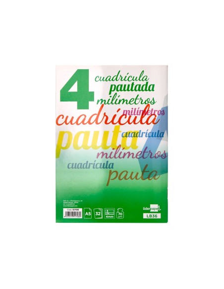 Libreta liderpapel pautaguia tapa cartoncillo...