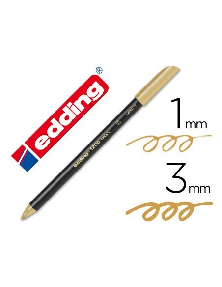 Rotulador edding punta fibra 1200 oro n. 53...