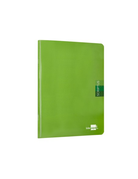 Libreta liderpapel scriptus a5 48 hojas 90g/m2 cuadro 4mm con margen color verde