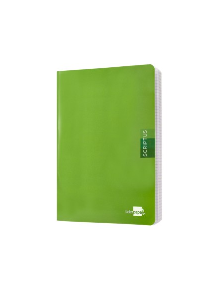 Libreta liderpapel scriptus a5 48 hojas 90g/m2 cuadro 4mm con margen color verde