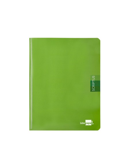 Libreta liderpapel scriptus a5 48 hojas 90g/m2 cuadro 4mm con margen color verde