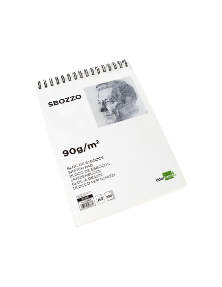 Bloc dibujo liderpapel esbozos espiral a3...