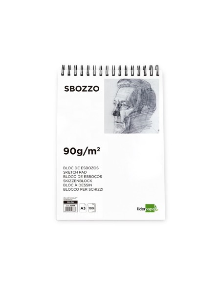 Bloc dibujo liderpapel esbozos espiral a3...