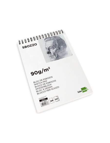 Bloc dibujo liderpapel esbozos espiral din a4...