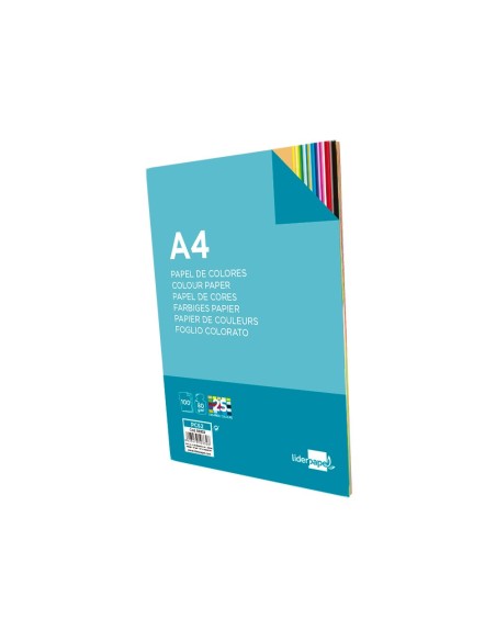 Papel color liderpapel a4 80gr 25 colores...