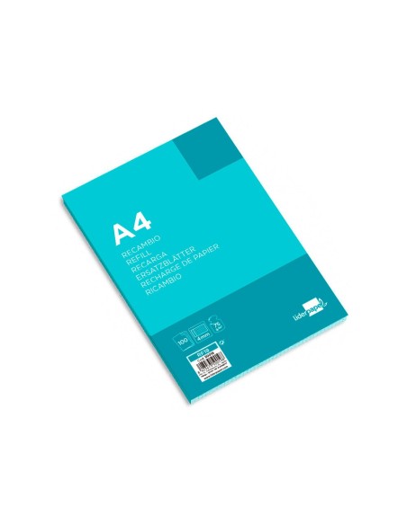 Recambio liderpapel a4 100 hojas 75g/m2 cuadro...