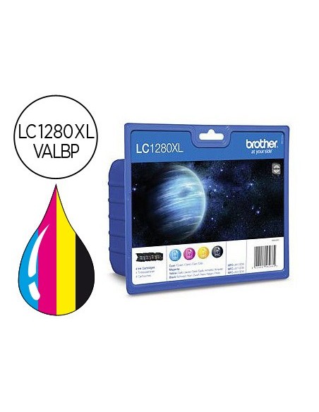 Ink-jet brother lc-1280xl pack 4 colores -...