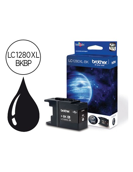 Ink-jet brother lc-1280xlbkbp negro -2,400pag- mfc-j6510dw mfc-j6710dw mfc-j6910dw