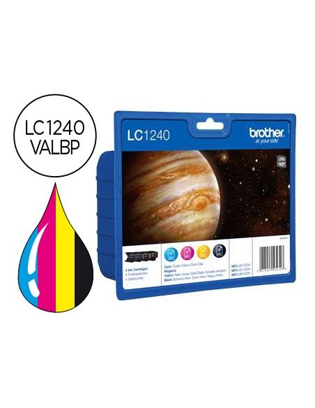 Ink-jet brother lc-1240 pack 4 colores -600pag-...