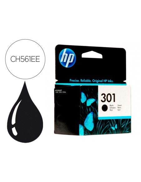 Ink-jet hp n.301 negro deskjet/ 1050/ 2540/ 3050 envy 4500 5530 officejet 2620 4630