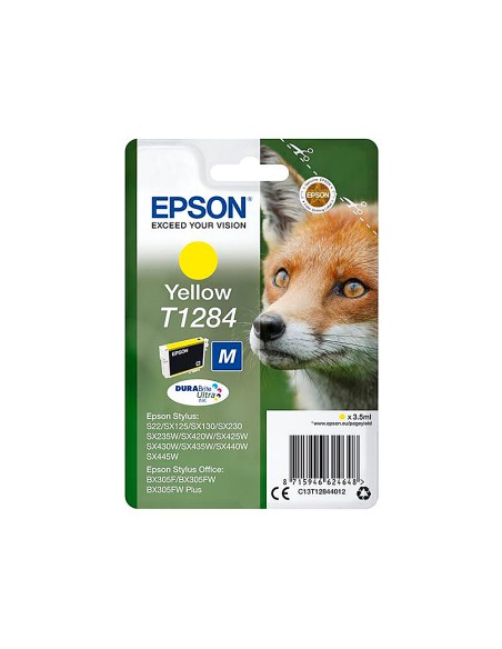 Ink-jet epson t1284 amarillo sx125 / sx420w / 425w / office bx305f -capacidad