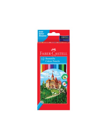 Lapices de colores faber-castell c/ 12 colores hexagonal madera reforestada