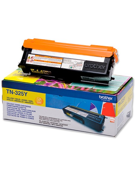 Toner brother tn-325y amarillo -3,500pag- hl-4140cn hl-4150cdn hl-4570cdw dcp-9055cdn dcp-9270cdw