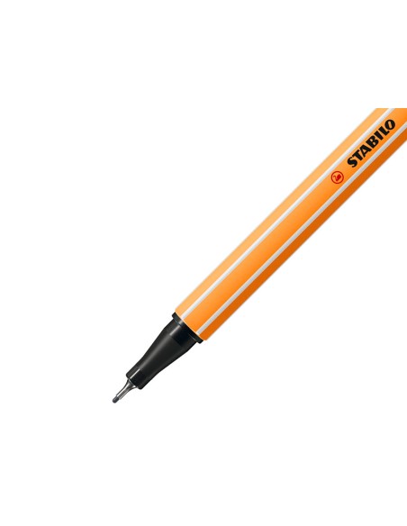 Rotulador stabilo punta de fib ra point 88 gris oscuro punta fina 0,4mm