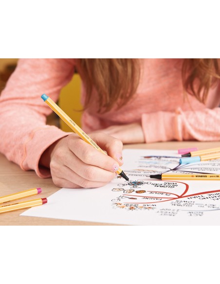 Rotulador stabilo punta de fib ra point 88 verde pino punta fina 0,4mm