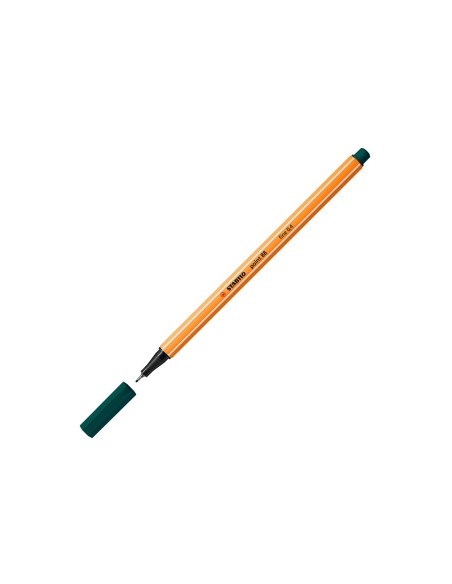 Rotulador stabilo punta de fib ra point 88 verde pino punta fina 0,4mm