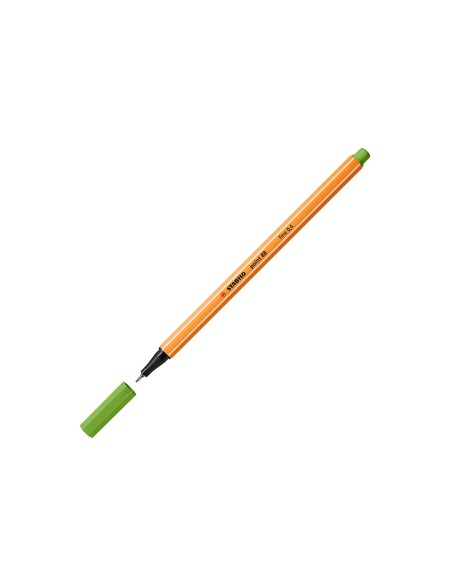 Rotulador stabilo punta de fib ra point 88 verde manzana punta fina 0,4mm