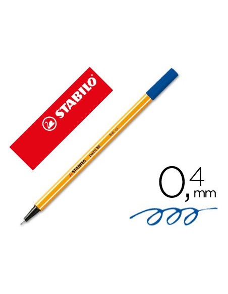 Rotulador stabilo punta de fib ra point 88 azul...