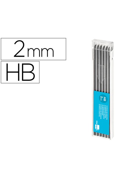 Minas liderpapel grafito 2 mm estuche de 12 minas