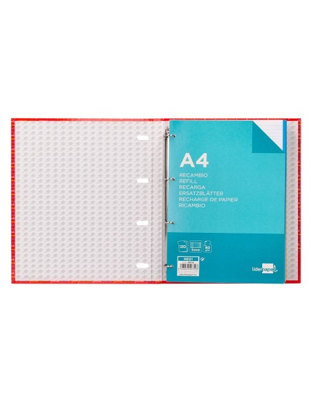 Carpeta con recambio liderpapel a4 cuadro 5mm...