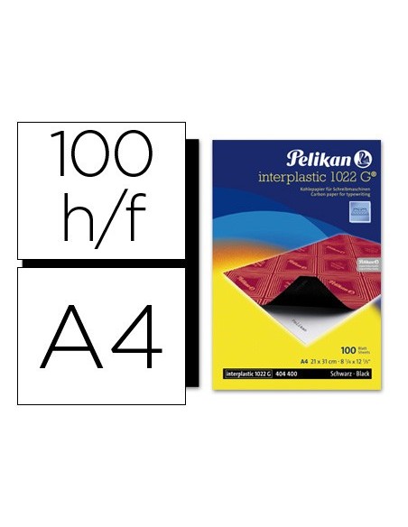 Papel carbon pelikan negro interplastic din a4...