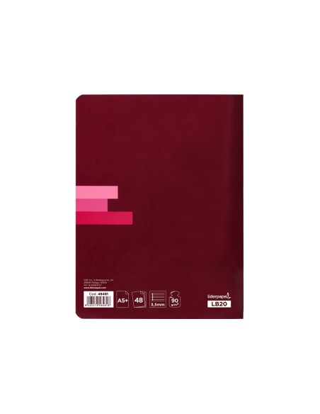 Libreta liderpapel scriptus a5 plus 48 hojas 90g/m2 pauta 4ª3.5 mm. con margen