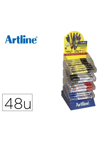 Rotulador artline -expositor de 48 unidades...