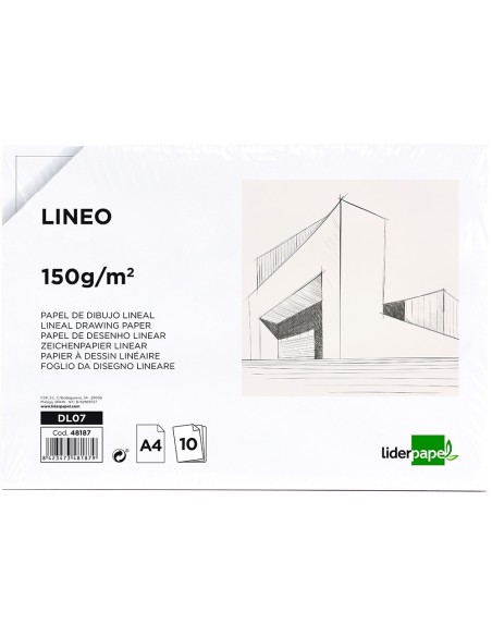 Papel dibujo liderpapel 210x297mm 150g/m2 sin...