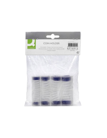 Portamonedas q-connect con muelle valido para 8 fracciones de euros