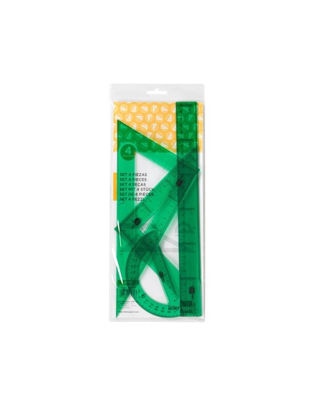 Juego escuadra cartabon regla 30 cm y...