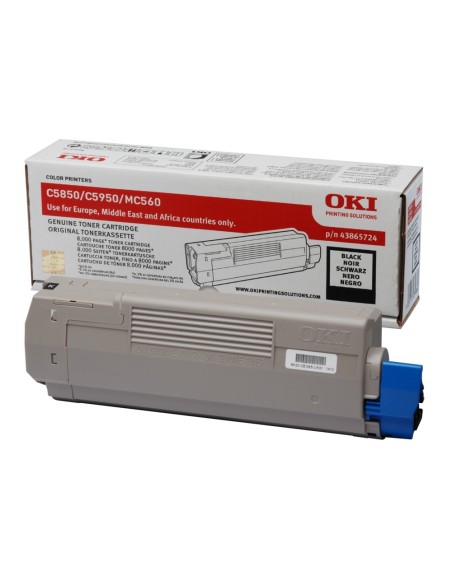 Toner oki c5850/5950/mc560 negro -8000pag- type c11