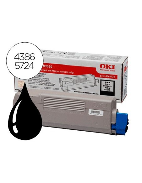 Toner oki c5850/5950/mc560 negro -8000pag- type...