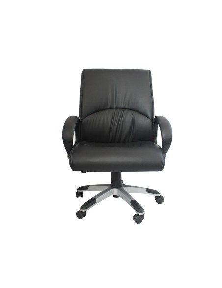 Silla de direccion q-connect con respaldo medio regulable altura 900+85mm alto 500mm ancho y 500mm prof color negro