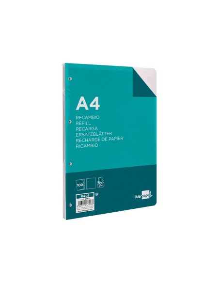 Recambio liderpapel a4 100 hojas 100g/m2 liso...
