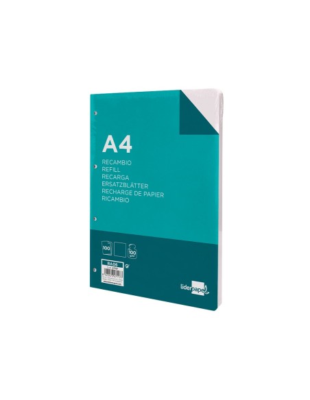 Recambio liderpapel a4 100 hojas 100g/m2 liso...